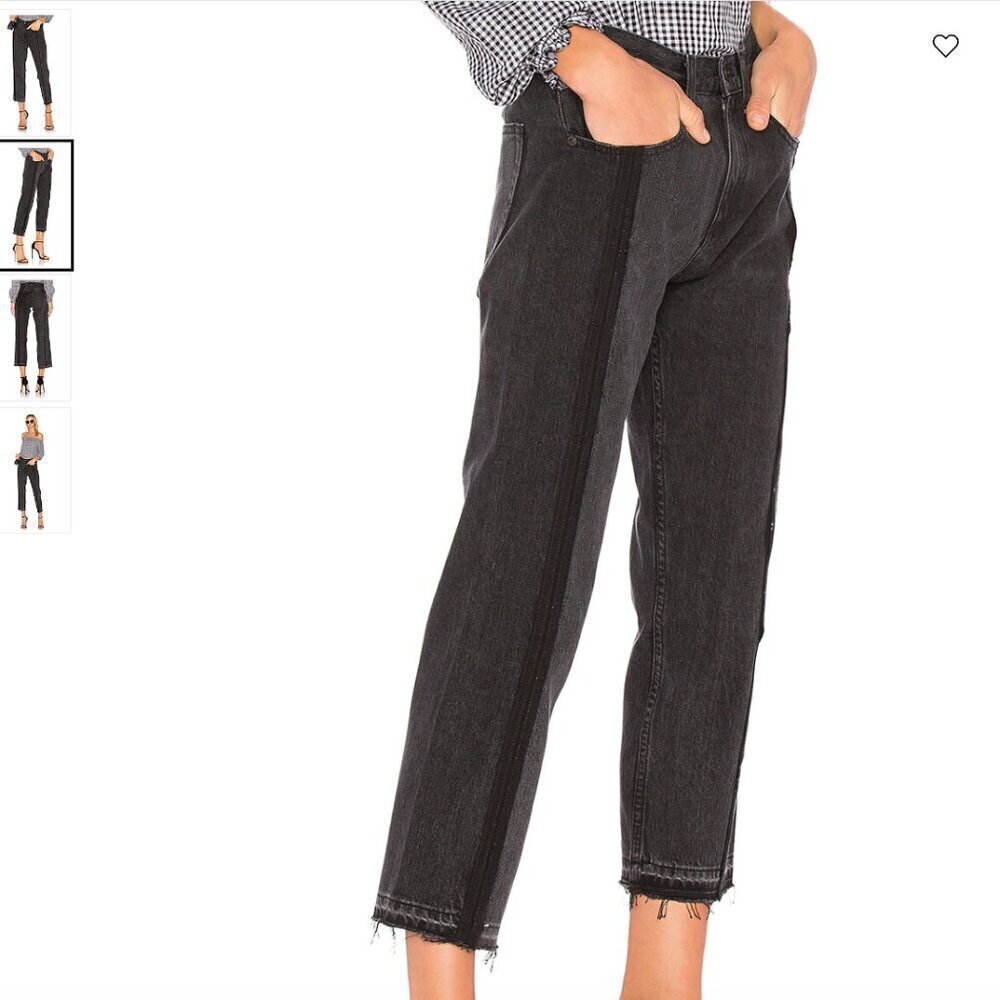 NEW Rag & Bone Two Tone Distressed Straight Leg Jean Limited Collection $495